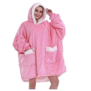 Foto 1 | Foto 1 | Manta Huoguo Para Mujer Cálida Casual Con Capucha Para El Hogar Rosa - Venta Internacional.