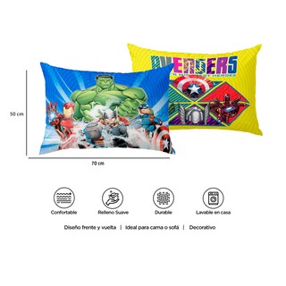 Foto 5 | Foto 5 | Almohada Reversible Avengers Escudos