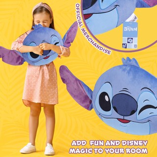 Foto 3 | Foto 3 | Cojín De Cojín De Felpa Disney Stitch 3d Para Cama, Viajes Y Niños - Venta Internacional.