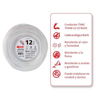 Foto 2 | Foto 2 | Cable Thhw-ls Rohs Calibre 12 Awg Blanco 50m