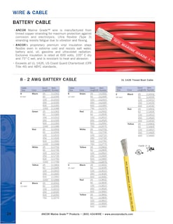 Foto 2 | Foto 2 | Cable Eléctrico De Batería De Cobre Estañado De Grado Marino Ancor - Venta Internacional.
