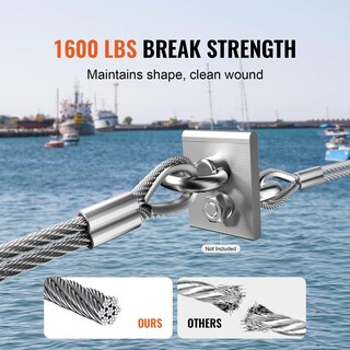 Foto 4 | Foto 4 | Cable De Acero Inoxidable Vevor 316 De 100 Pies Con Manguitos Y Delantales - Venta Internacional.