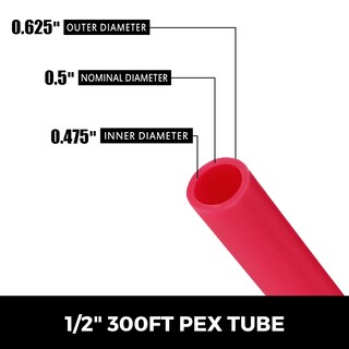 Foto 2 | Foto 2 | Tubo Pex Vevor Oxygen-barrier, 300 Pies, Rojo, 1/2 Pulgada - Venta Internacional.