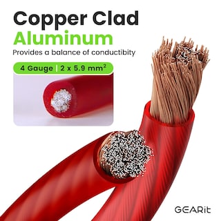 Foto 2 | Foto 2 | Aluminio Revestido De Cobre Wire Gearit, Calibre 4 (15 M Cada Uno, Negro/rojo) - Venta Internacional.