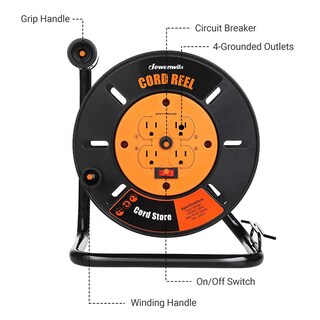 Foto 2 | Foto 2 | Carrete De Almacenamiento Para Cables De Extensión Dewenwils Con 4 Salidas, 10 A - Venta Internacional.