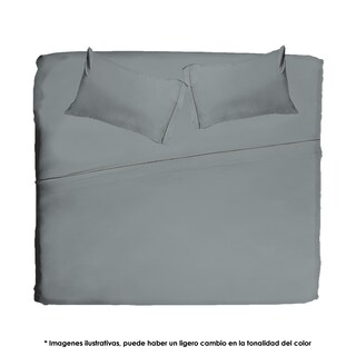 Foto 3 | Foto 4 | Sabana De Microfibra Super Suave King Size Gris Oxford