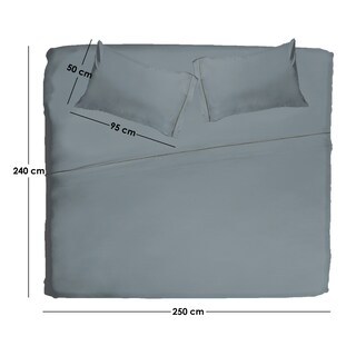 Foto 5 | Foto 6 | Sabana De Microfibra Super Suave King Size Gris Oxford