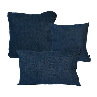 Foto 1 | Foto 1 | Cojín Decorativo DICASA Rivo Alfa + Delta + Zita Azul Chico, Grande y Rectangular 3 Piezas