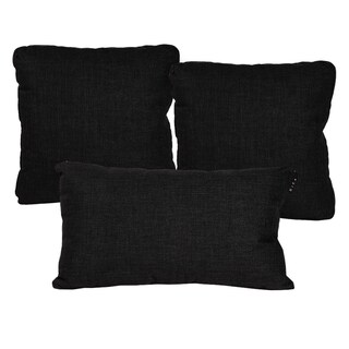 Foto 1 | Foto 1 | Cojín Decorativo DICASA Belu Delta & Zita Negro 2 Grandes y 1 Rectangular