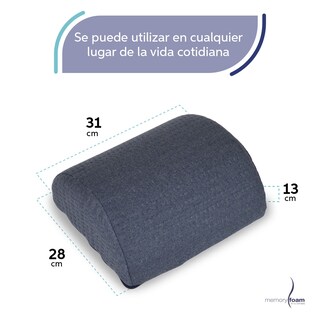 Foto 6 | Foto 6 | Cojín Soporte Lumbar Memory Foam Azul Hecha 100% De Memory Foam