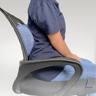 Foto 7 | Foto 7 | Cojín Soporte Lumbar Memory Foam Azul Hecha 100% De Memory Foam