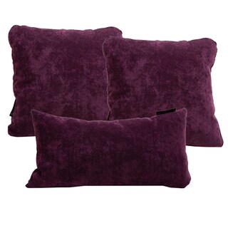 Foto 1 | Foto 1 | Set De 3 Cojines Decorativos Dicasa Velvet Delta Y Zita Color Morado (2 Cuadrados Grandes Y 1 Rectangular)