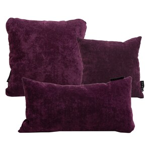 Foto 1 | Foto 1 | Set De 3 Cojines Decorativos Dicasa Velvet Alfa - Zita - Delta Color Morado (1 Cuadrado Ch + 1 Cuad Gde Y 1 Rectangular)