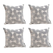 Cojines Dicasa Alfaone color Gris 4 Piezas