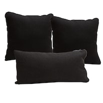 Set de 3 Cojines Dicasa Delta Negros