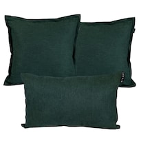 Set de 3 Cojines Decorativo Dicasa Impe Kappa y Delta Verde