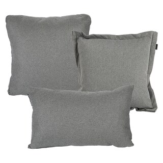Foto 1 | Foto 1 | Set De 3 Cojines Dicasa Orly Kappa Zita Delta Color Gris (1 Cuadrado + 1 Cuad Gde Y 1 Rect)