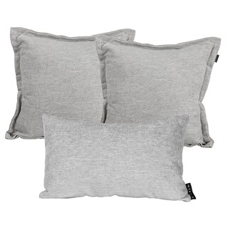 Foto 1 | Foto 1 | Set De 3 Cojines Dicasa Niz Kappa Delta Color Plata (2 Cuadrados + 1 Rectangular)