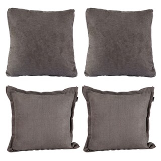 Foto 1 | Foto 1 | Set De 4 Cojines Dicasa Bless Kappa Zita Color Gris Oscuro (2 Cuadrados + 2 Cuadrados Grandes)