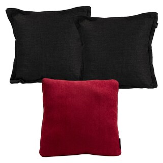 Foto 1 | Foto 1 | Set de 3 Cojines Decorativos Dicasa 2 Kappa Negro + 1 Zita Rojo