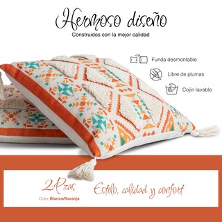 Foto 2 | Foto 2 | Cojines Decorativos Yellow Mellow Raga Boho Style 2 Piezas