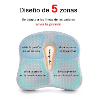 Foto 2 | Foto 2 | Cojín De Gel Asiento Ergonómico Para Sillas Eo Safe Imports Esi-17527-1 Gris
