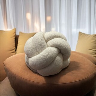 Foto 2 | Foto 2 | Cojín De Bola 50cm Diametro Suave Hueso Decorativo Recámara Sala