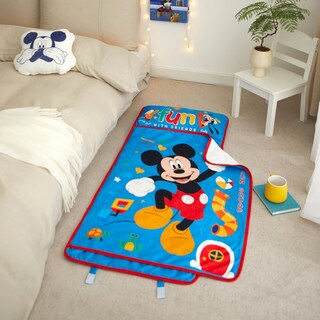 Foto 6 | Foto 6 | Alfombrilla Acolchada Para Niños Pequeños Con Diseño De Mickey Mouse De Disney, Con Manta Y Almohada - Venta Internacional.