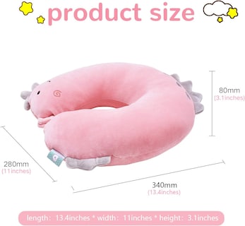 Foto 2 | Foto 2 | Almohada De Viaje Huoguo Para Niños Pequeños, Soporte Para El Cuello, Rosa - Venta Internacional.