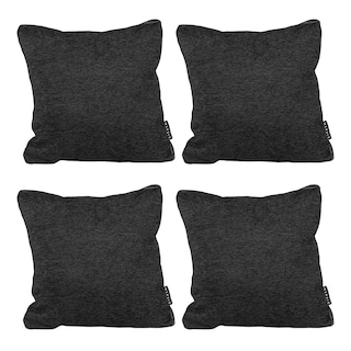 Foto 1 | Foto 1 | Set De 4 Cojines Decorativos Cuadrado Grande Negro