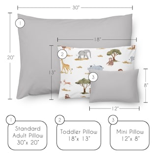 Foto 5 | Foto 5 | Almohada Para Niños Pequeños Sweet Jojo Designs Jungle Animals, 33 X 46 Cm - Venta Internacional.