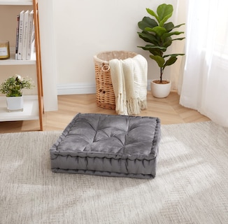 Foto 1 | Foto 1 | Almohada De Suelo Sweet Home Collection, Grande, Cuadrada, Gris, Paquete De 2 - Venta Internacional.