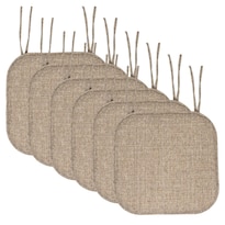 Cojín Para Silla Sweet Home Collection, Espuma Viscoelástica, Paquete De 6, Color Marrón - Venta Internacional.