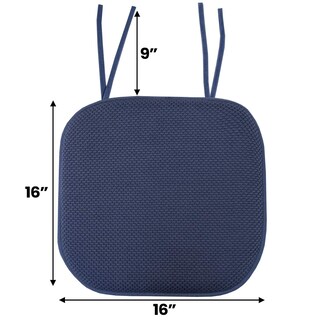 Foto 3 | Foto 3 | Cojín Para Silla Sweet Home Collection, Espuma Viscoelástica, Paquete De 6, Azul Marino - Venta Internacional.
