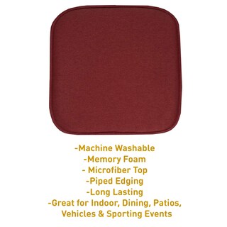 Foto 3 | Foto 3 | Cojín Para Silla Sweet Home Collection, Espuma Viscoelástica, Paquete De 6 Unidades, Color Vino - Venta Internacional.