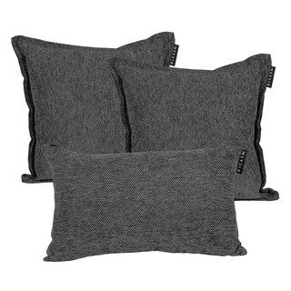 Foto 1 | Foto 1 | Set De 3 Cojines Decorativos Dicasa 2 Kappa + 1 Delta Gris Oscuro