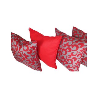 Foto 2 | Foto 2 | Set 6 Cojines Decorativos 4 Decorados 2 Lisos Rojos Garigoleado Gris