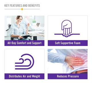 Foto 7 | Foto 7 | Cojín De Asiento Dmi Foam Waffle De 18 X 16 X 4 Cm Para Coche O Silla De Oficina - Venta Internacional.