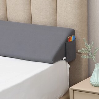 Foto 1 | Foto 1 | Almohada En Forma De Cuña Vekkia Tamaño Completo Con Relleno De Huecos Para Cabecero Gris - Venta Internacional.