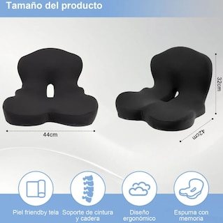 Foto 4 | Foto 4 | Xtellar Cojín Ergonómico Premium Para Coxis Y Soporte Lumbar - Ideal Para Auto Oficina Y Hogar