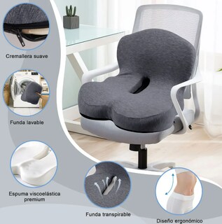 Foto 2 | Foto 2 | Kit De Alivio Y Confort Xtellar: Cojín Ergonómico Para Coxis  Almohada De Apoyo Lumbar