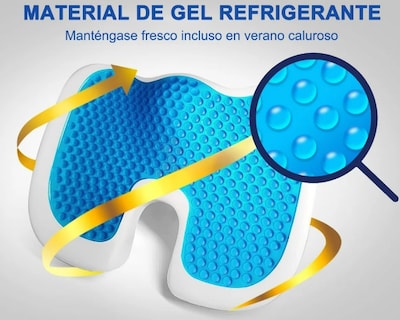 Foto 4 | Foto 4 | Xtellar Almohadilla Lumbar Respaldo De Gel Y Espuma Viscoelástica - Confort Superior Para Tu Cuerpo