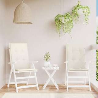 Foto 4 | Foto 4 | Cojines Para Sillas Vidaxl Exteriores E Interiores Con Respaldo Alto Crema Melange - Venta Internacional.