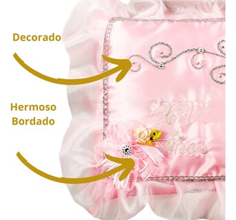 Foto 3 | Foto 3 | Cojin Recuerdo 15 Años Rosa Pastel Baby+ Incluye Caja
