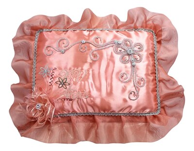 Foto 1 | Foto 1 | Cojin Recuerdo 15 Años Palo De Rosa Bordado + Incluye Caja Dorado