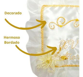 Foto 3 | Foto 3 | Cojin Recuerdo De 15 Años Beige Crema Perla + Incluye Caja