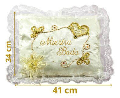 Foto 2 | Foto 2 | Cojines Boda Matrimonio Hincarse + Incluyen Caja Decorado