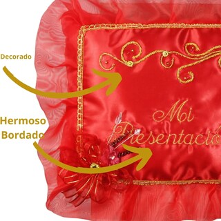Foto 3 | Foto 3 | Cojín Bordado + Incluye Caja