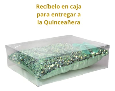 Foto 4 | Foto 4 | Cojin Recuerdo 15 Años Verde Olivo + Incluye Caja Jv