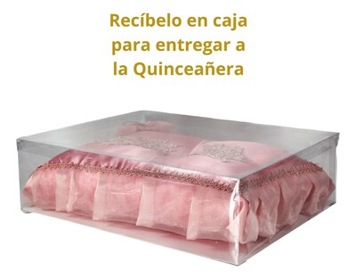 Foto 4 | Foto 4 | Cojin Recuerdo 15 Años Palo De Rosa + Incluye Caja Jv Bordad
